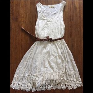 White linen Dress